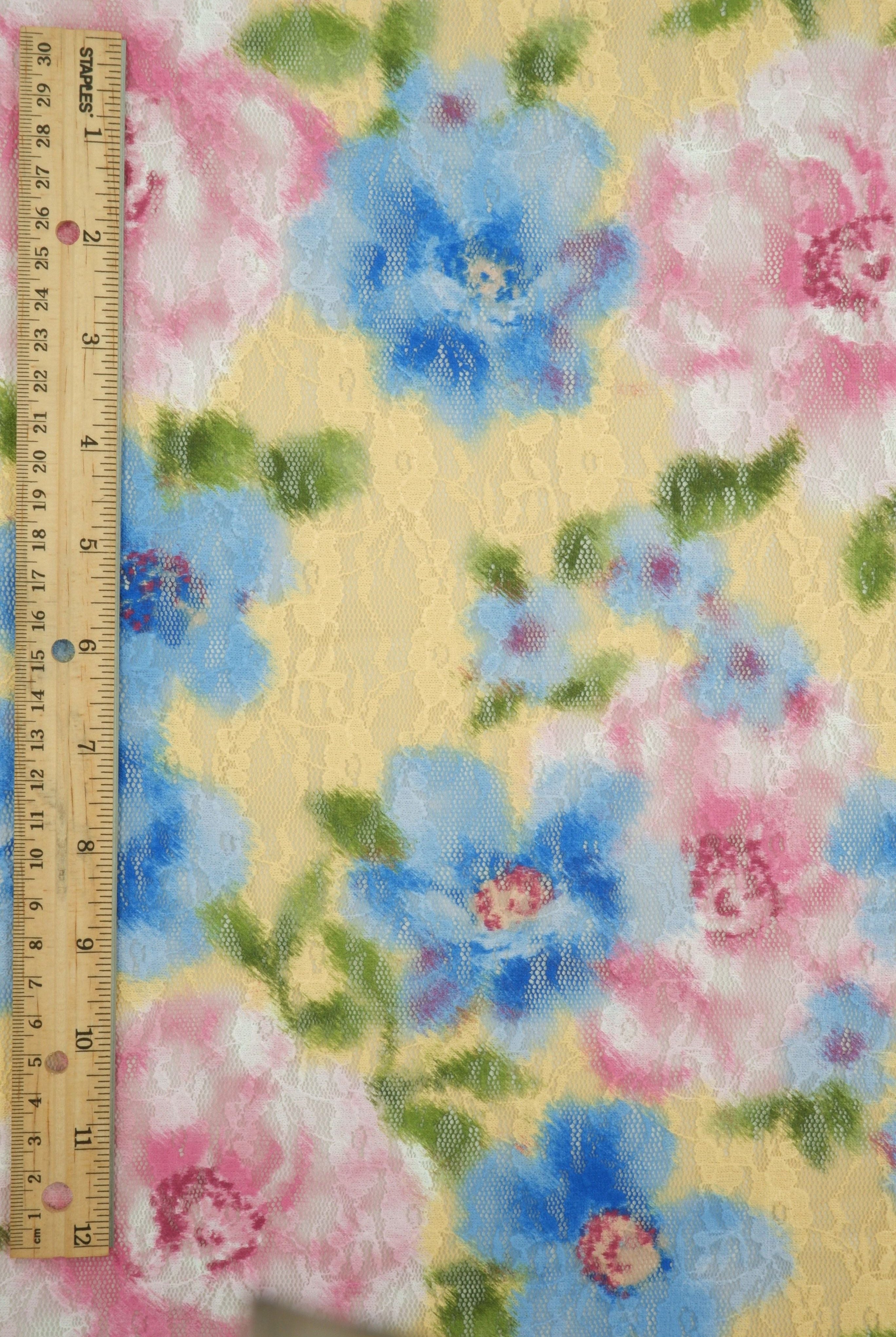 Floral Digital Print Lace LACE4481-M11709