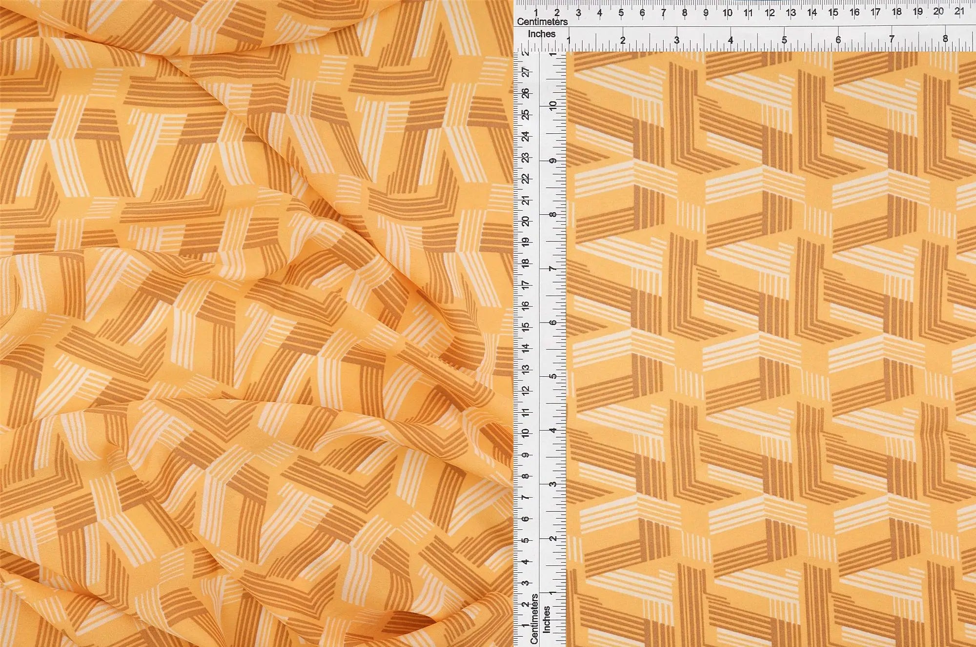 Wool Dobby Geometric Print Fabric - POP3104-MS10063