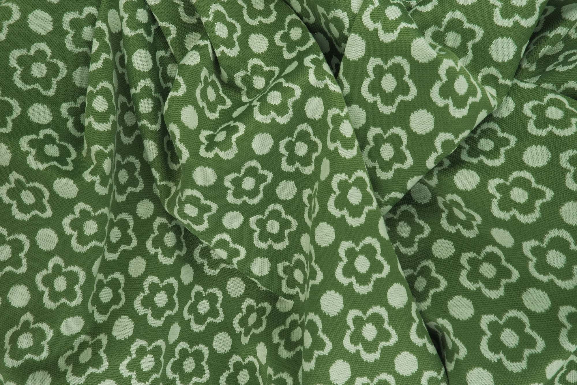 Double Knit Jacquard Floral Fabric - KNT4443