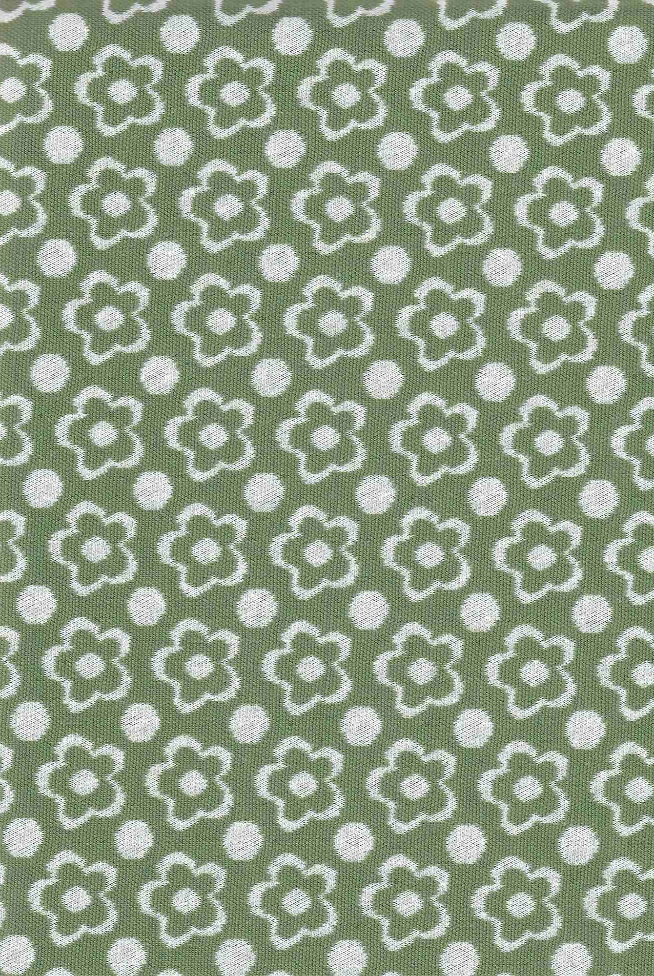 KNT4443 SAGE DK FLOWER BOTTOMS DOUBLE KNIT DRESS FLORAL JACQUARD OUTERWEAR PANTS POLYESTER SKIRTS SOLID SPANDEX STRETCH YARN DYED