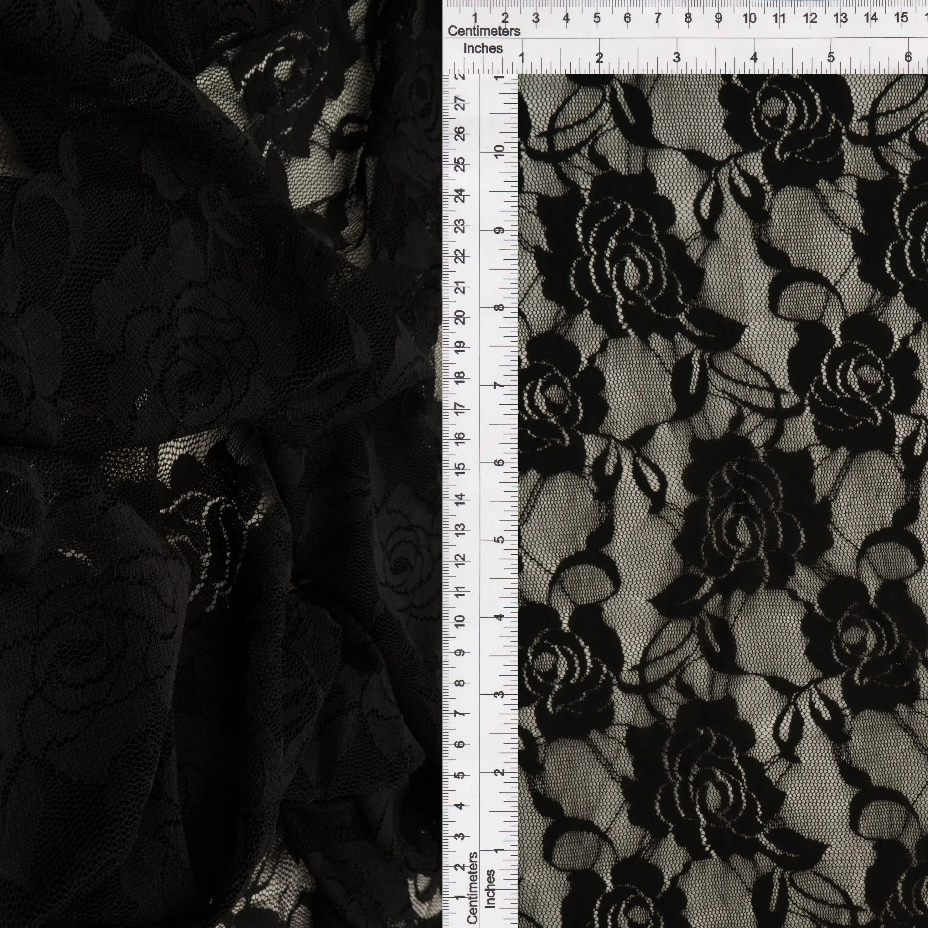 LACE1379 SOLID BLACK LACE