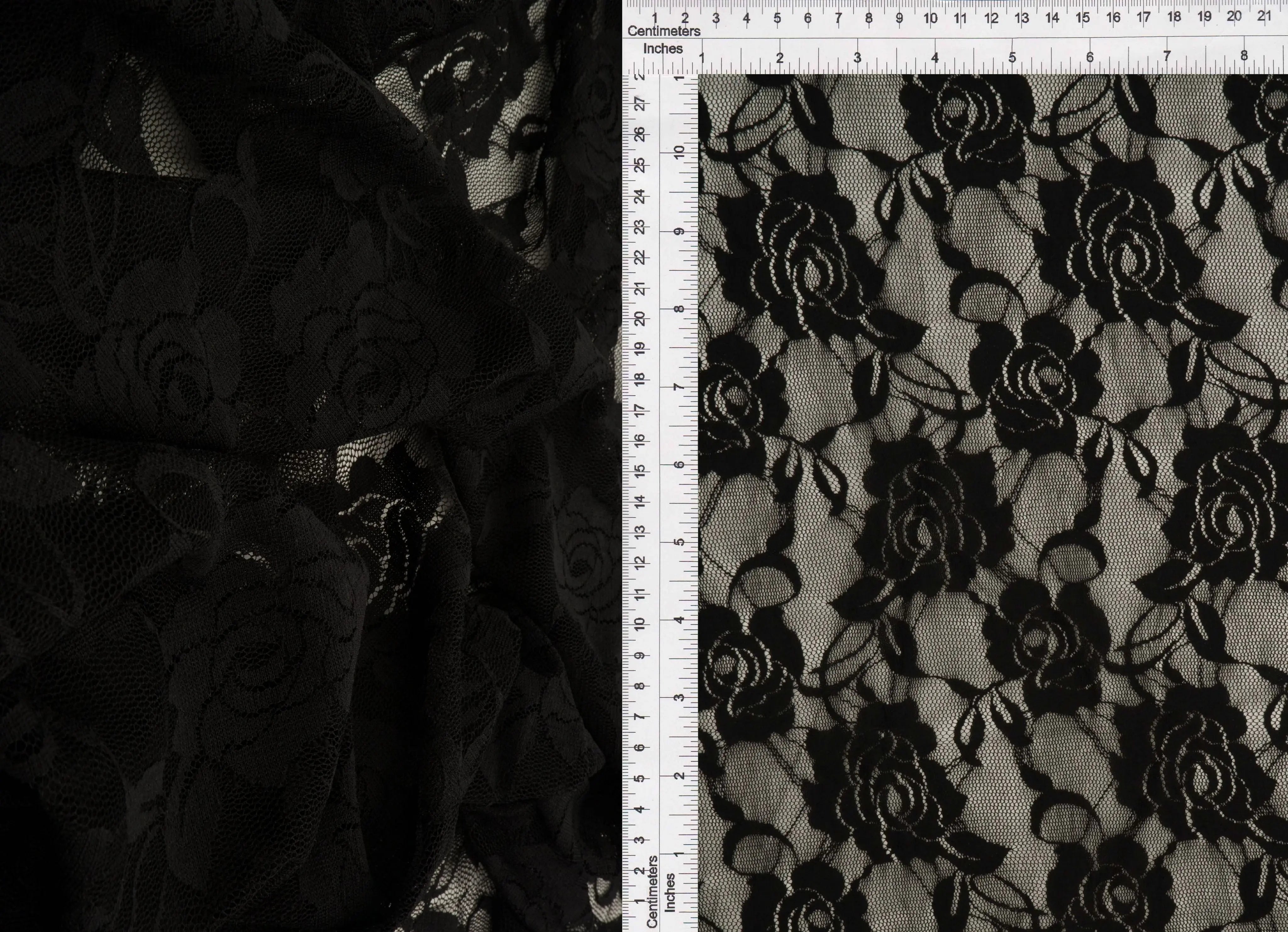 LACE1379 SOLID BLACK LACE