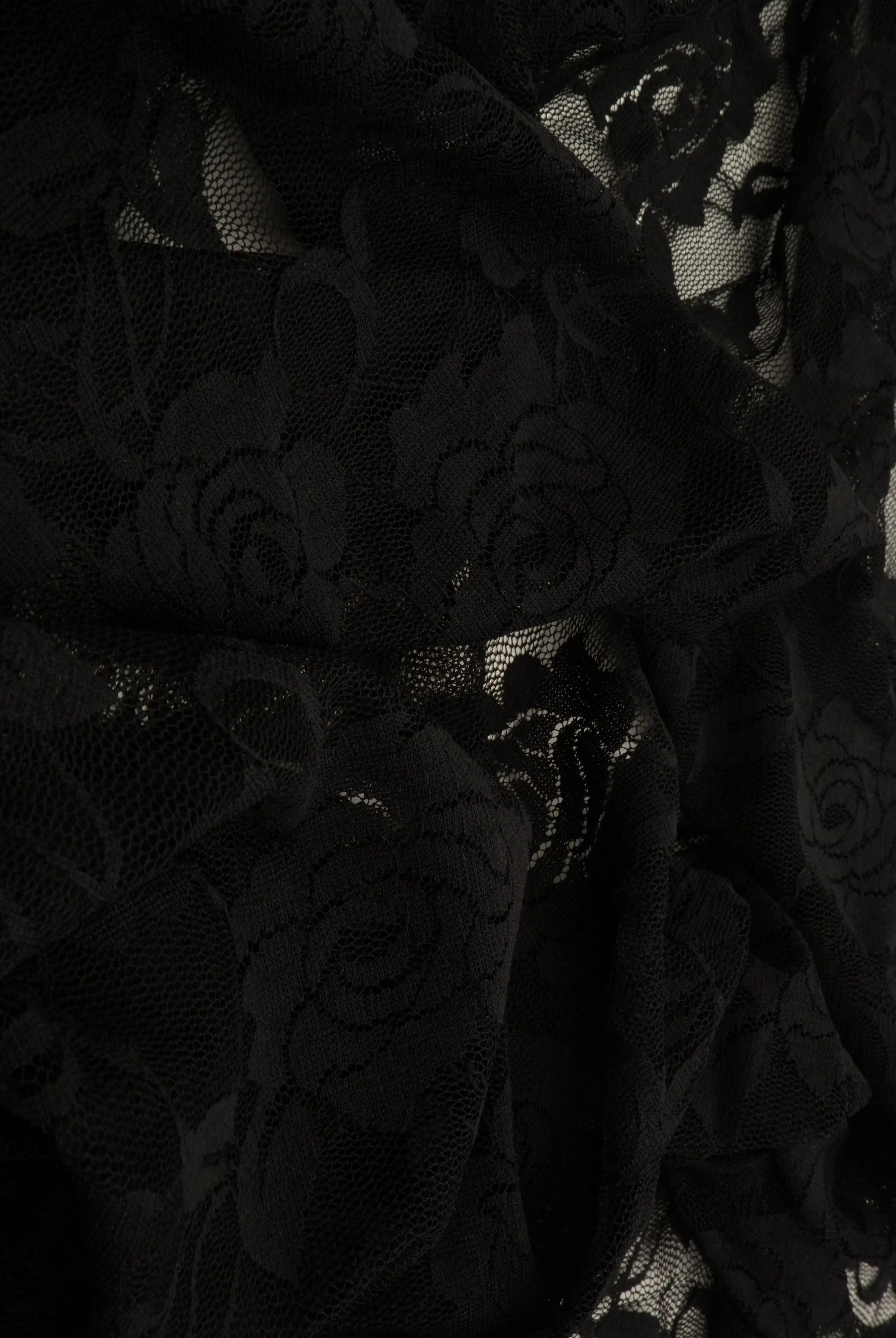 LACE1379 SOLID BLACK LACE