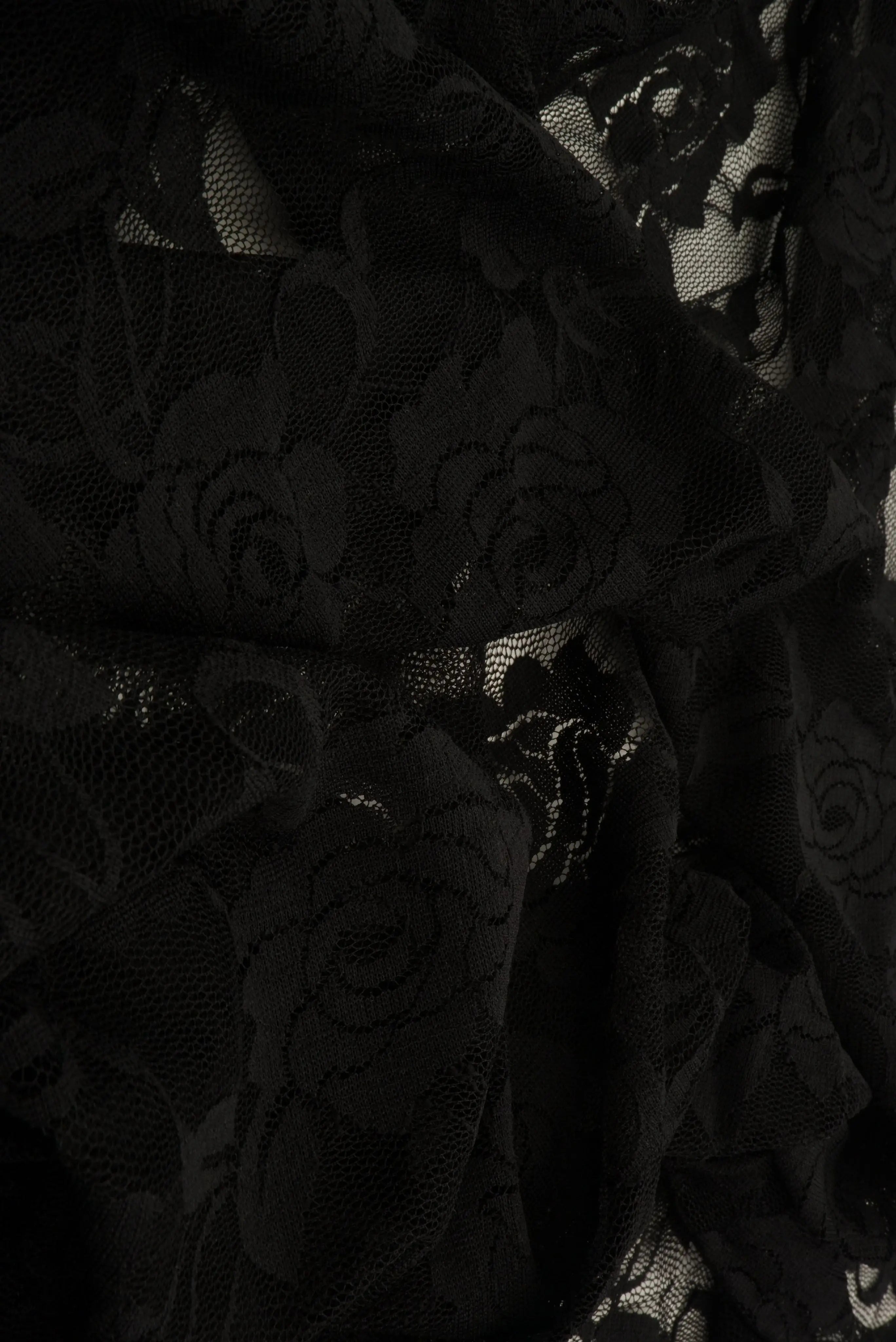 LACE1379 SOLID BLACK LACE