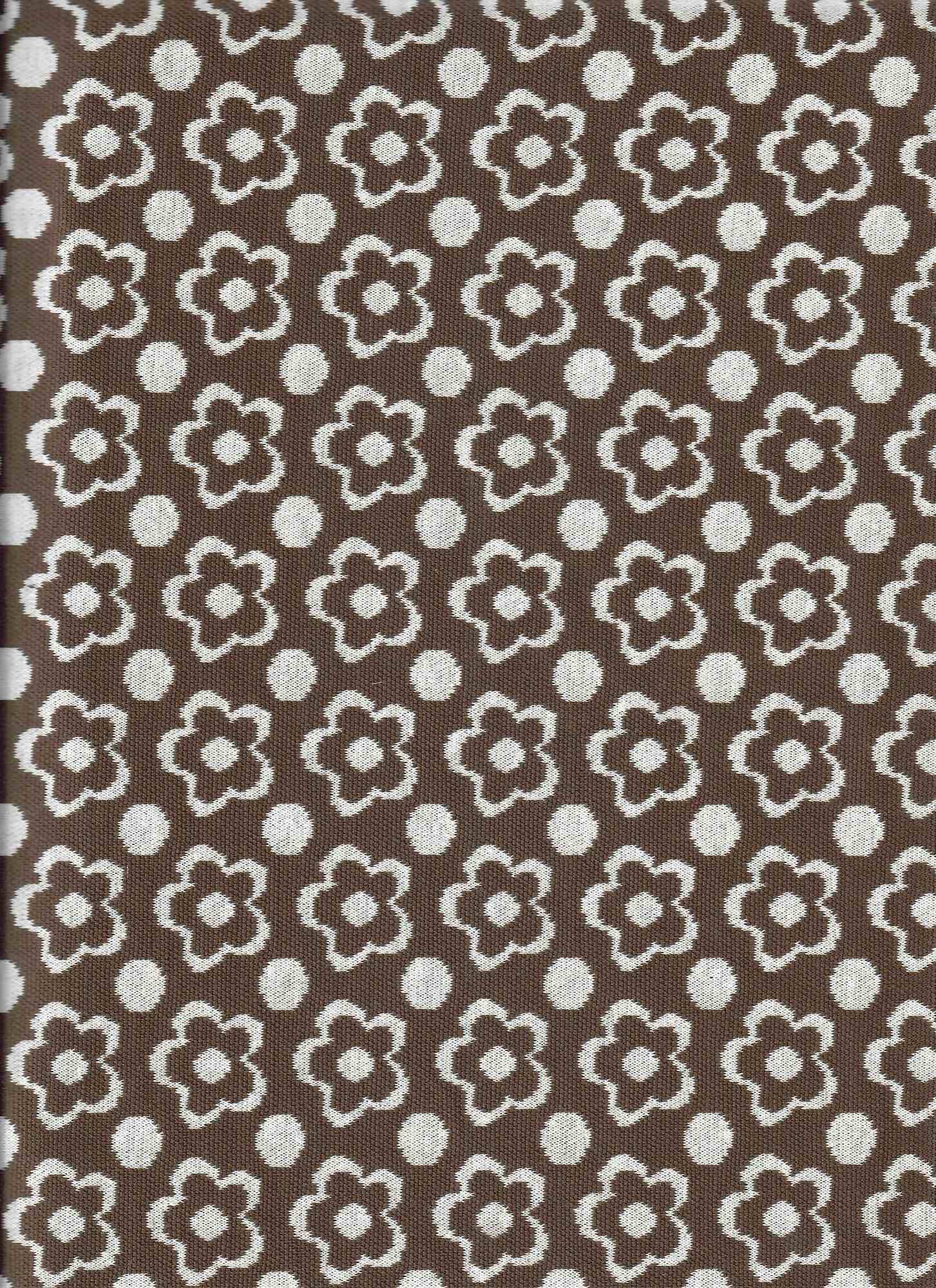 KNT4443 BROWN FLOWER BOTTOMS DOUBLE KNIT DRESS FLORAL JACQUARD OUTERWEAR PANTS POLYESTER SKIRTS SOLID SPANDEX STRETCH YARN DYED