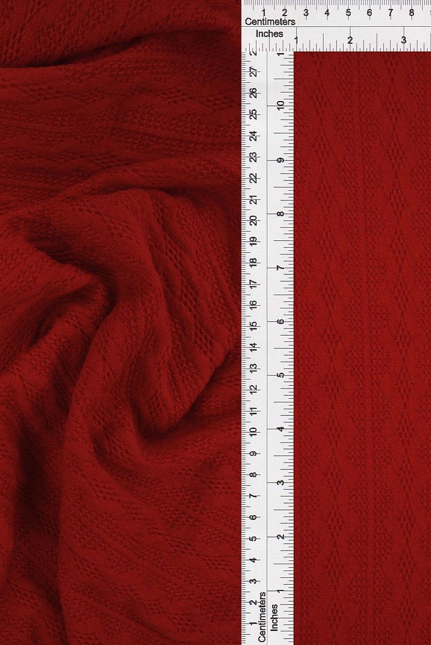 KNT4422 RED BOTTOMS CAMI DRESS JACQUARD KNIT NO-PRINT OUTERWEAR POLYESTER RED SOLID SPANDEX STRETCH SWEATER TUNICS