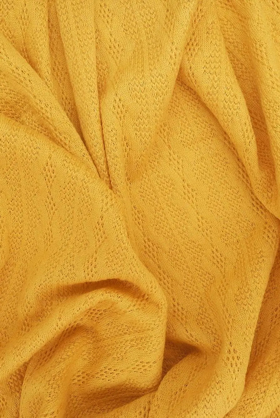 KNT4422 MUSTARD BOTTOMS CAMI DRESS JACQUARD KNIT NO-PRINT OUTERWEAR POLYESTER SOLID SPANDEX STRETCH SWEATER TUNICS