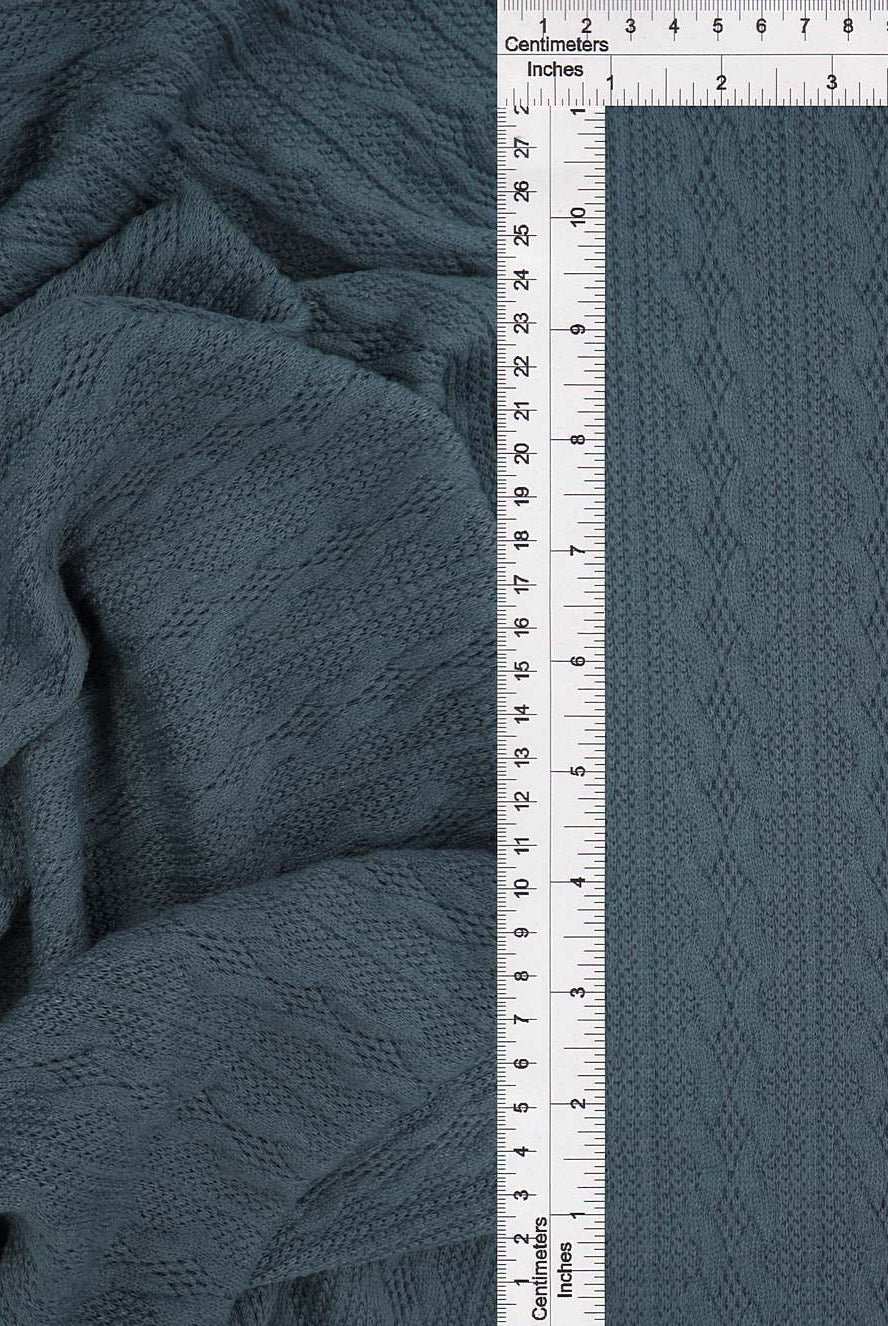 KNT4422 DENIM BLUE BOTTOMS CAMI DRESS JACQUARD KNIT NO-PRINT OUTERWEAR POLYESTER SOLID SPANDEX STRETCH SWEATER TUNICS