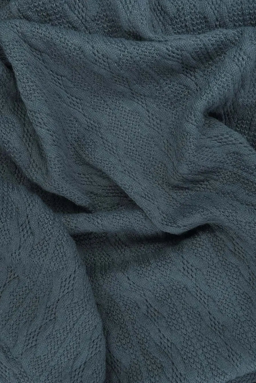 KNT4422 DENIM BLUE BOTTOMS CAMI DRESS JACQUARD KNIT NO-PRINT OUTERWEAR POLYESTER SOLID SPANDEX STRETCH SWEATER TUNICS