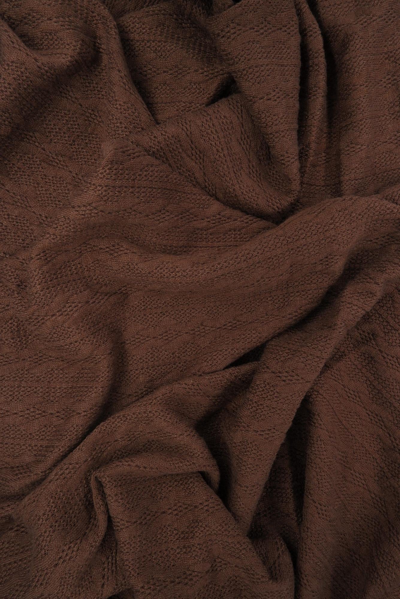 KNT4422 BROWN BOTTOMS BROWN CAMI DRESS JACQUARD KNIT NO-PRINT OUTERWEAR POLYESTER SOLID SPANDEX STRETCH SWEATER TUNICS