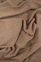 KNT4422 MOCHA BOTTOMS CAMI DRESS JACQUARD KNIT NO-PRINT OUTERWEAR POLYESTER SOLID SPANDEX STRETCH SWEATER TUNICS