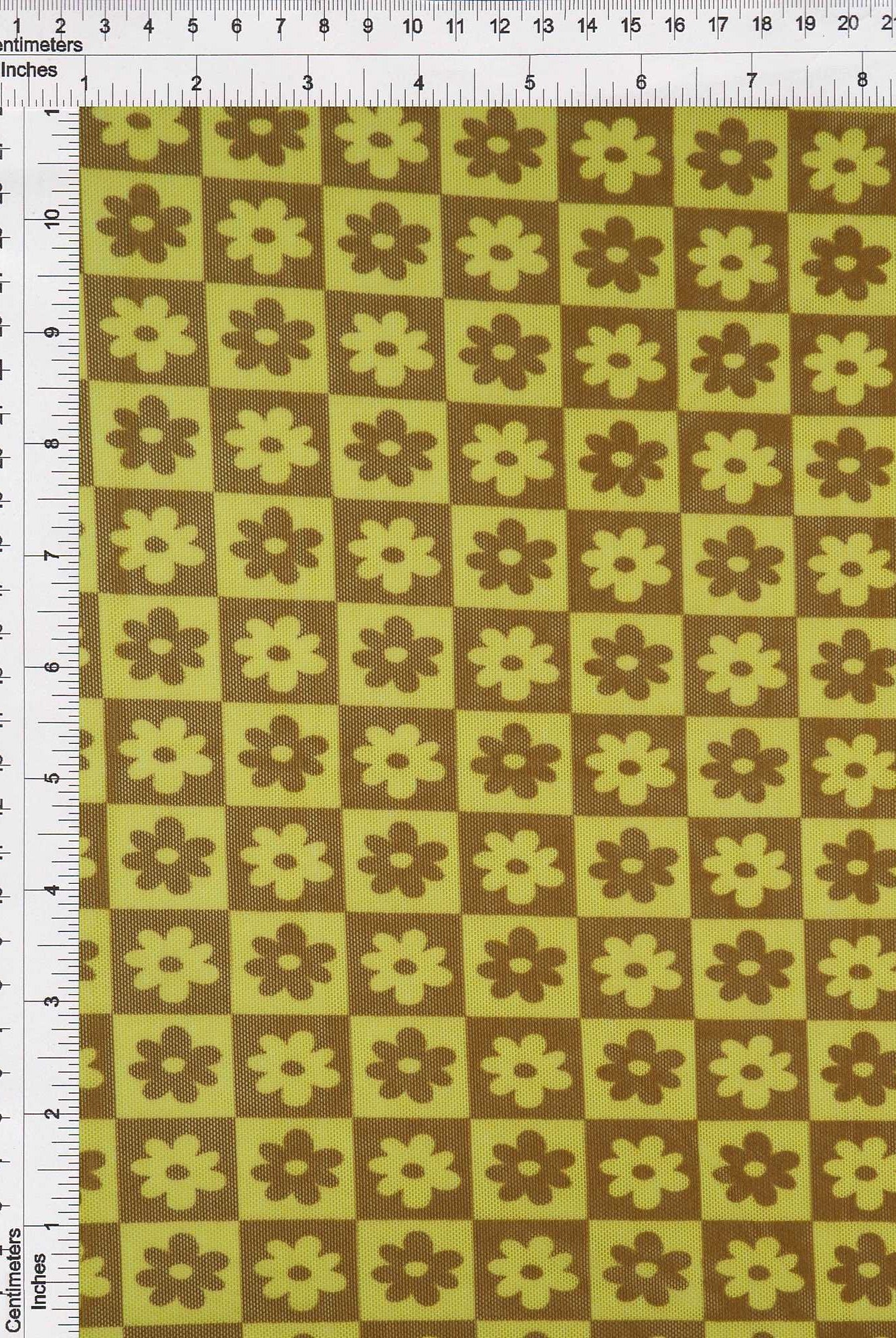 MESH-MS10017 YELLOW FLOWER BLOUSE BODYSUIT BROWN CAMI FLOCKING FLORAL GOLD LOUNGEWEAR MESH POLYESTER PRINT SPANDEX STRETCH TOPS TUNICS