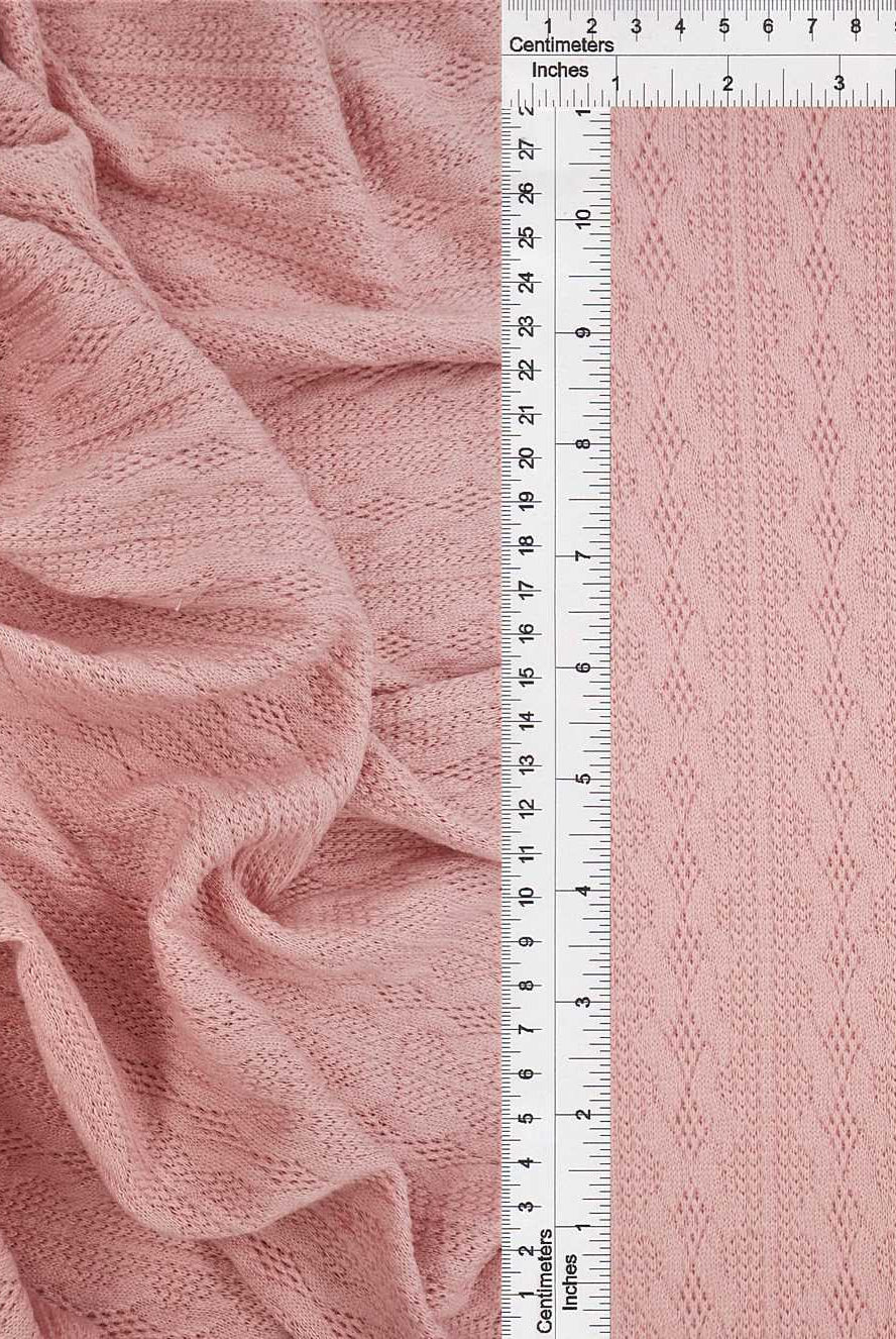 KNT4422 ROSE LT BOTTOMS CAMI DRESS JACQUARD KNIT NO-PRINT OUTERWEAR PINK POLYESTER SOLID SPANDEX STRETCH SWEATER TUNICS