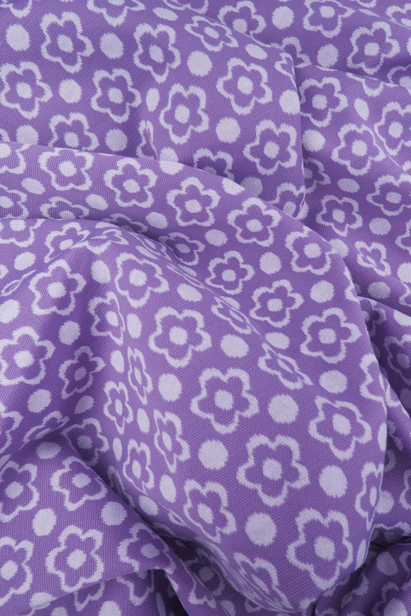 Double Knit Jacquard Floral Fabric - KNT4443