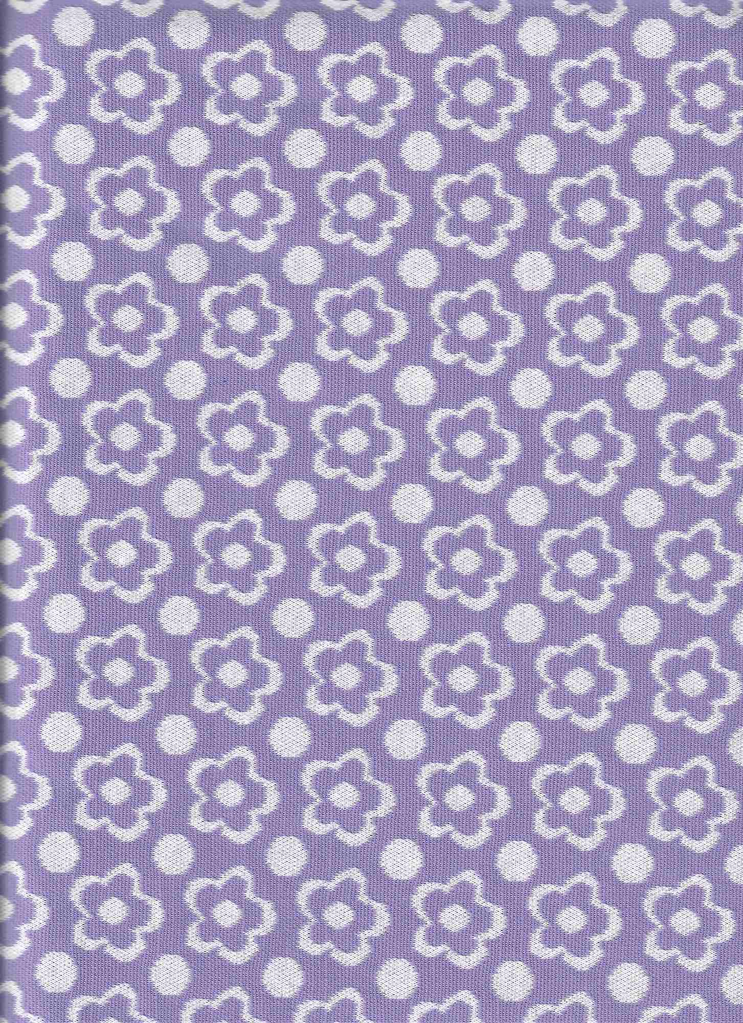 KNT4443 LAVENDER FLOWER BOTTOMS DOUBLE KNIT DRESS FLORAL JACQUARD OUTERWEAR PANTS POLYESTER SKIRTS SOLID SPANDEX STRETCH YARN DYED