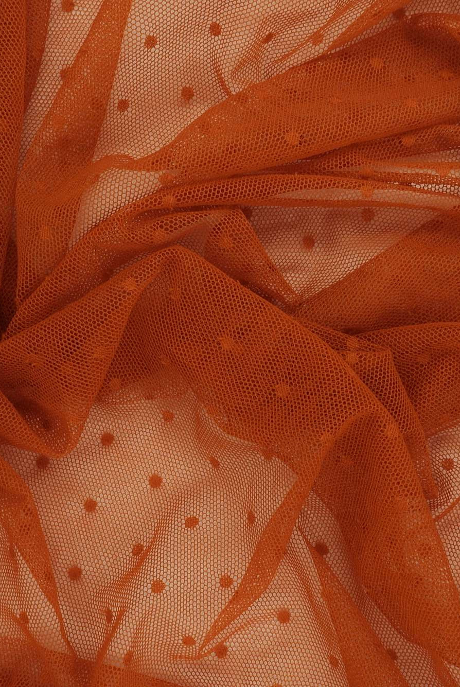 Polka Dot Lace Stretch Fabric - LACE3759