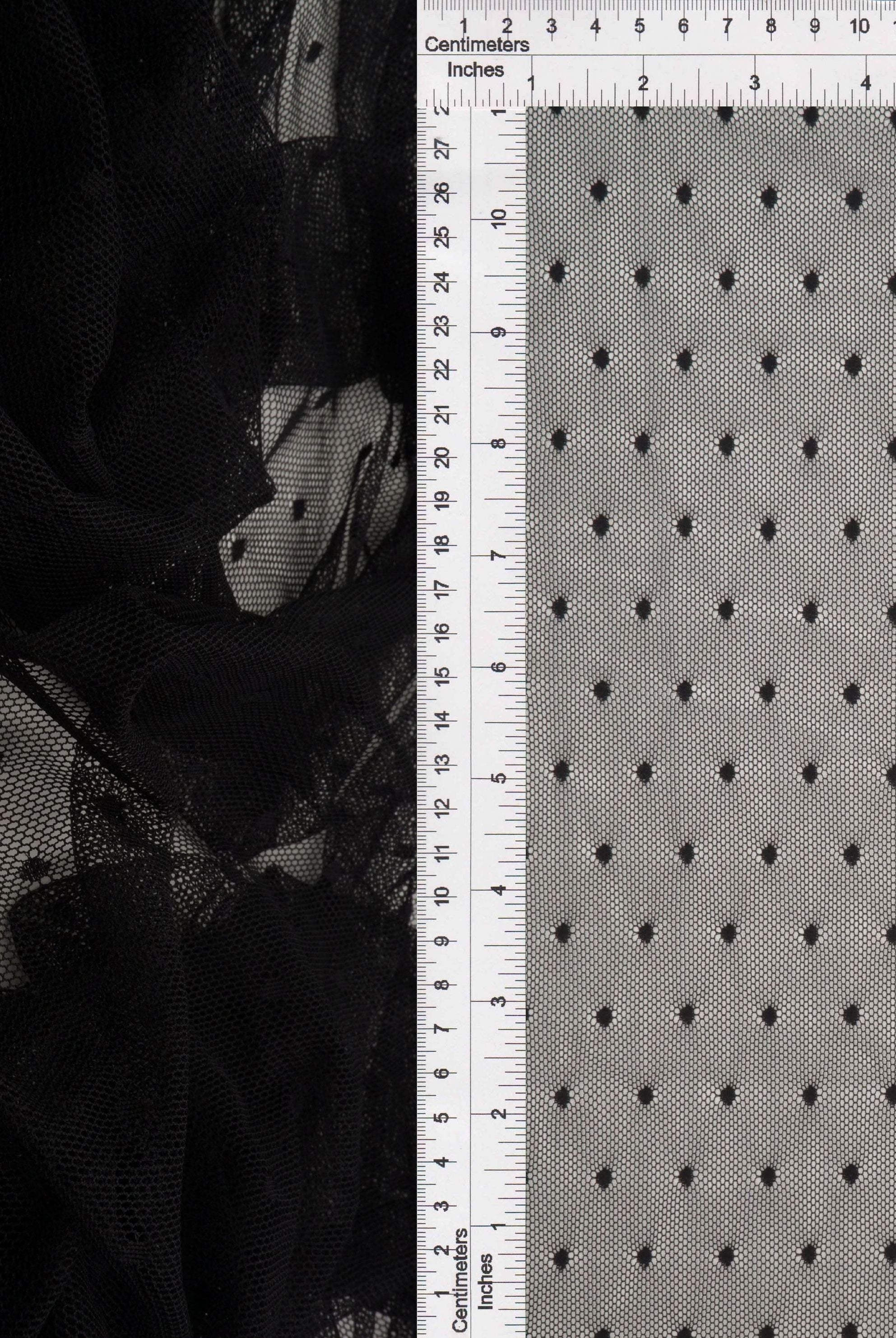 Polka Dot Lace Stretch Fabric - LACE3759