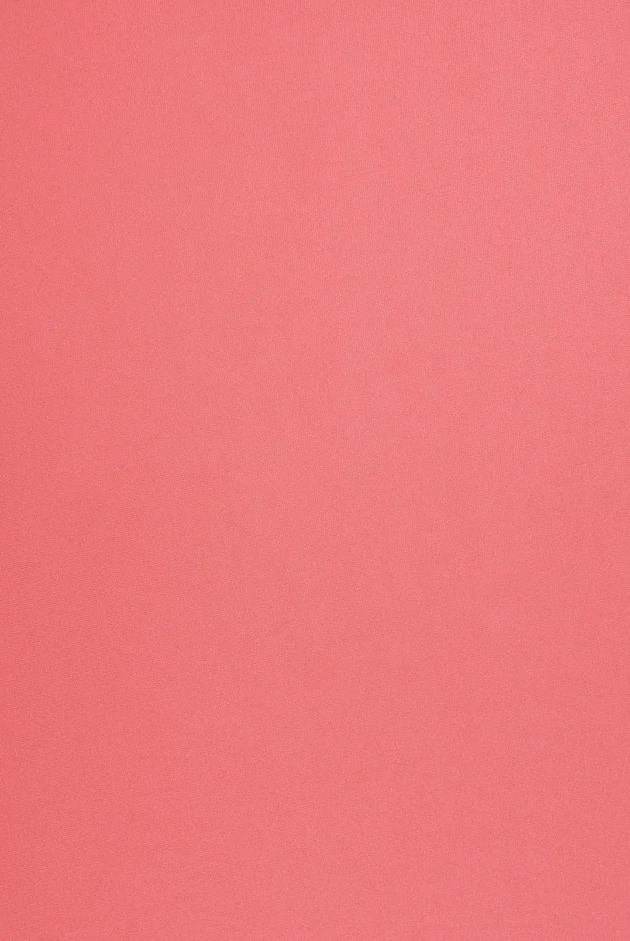 KNT2100 CORAL NEW BIKER SHORTS BODYSUIT CAMI DRESS DTY BRUSHED KNIT LOUNGEWEAR NO-PRINT PANTS PINK POLYESTER SOLID SPANDEX STRETCH SUBLIMATION T-SHIRT TOPS TUNICS