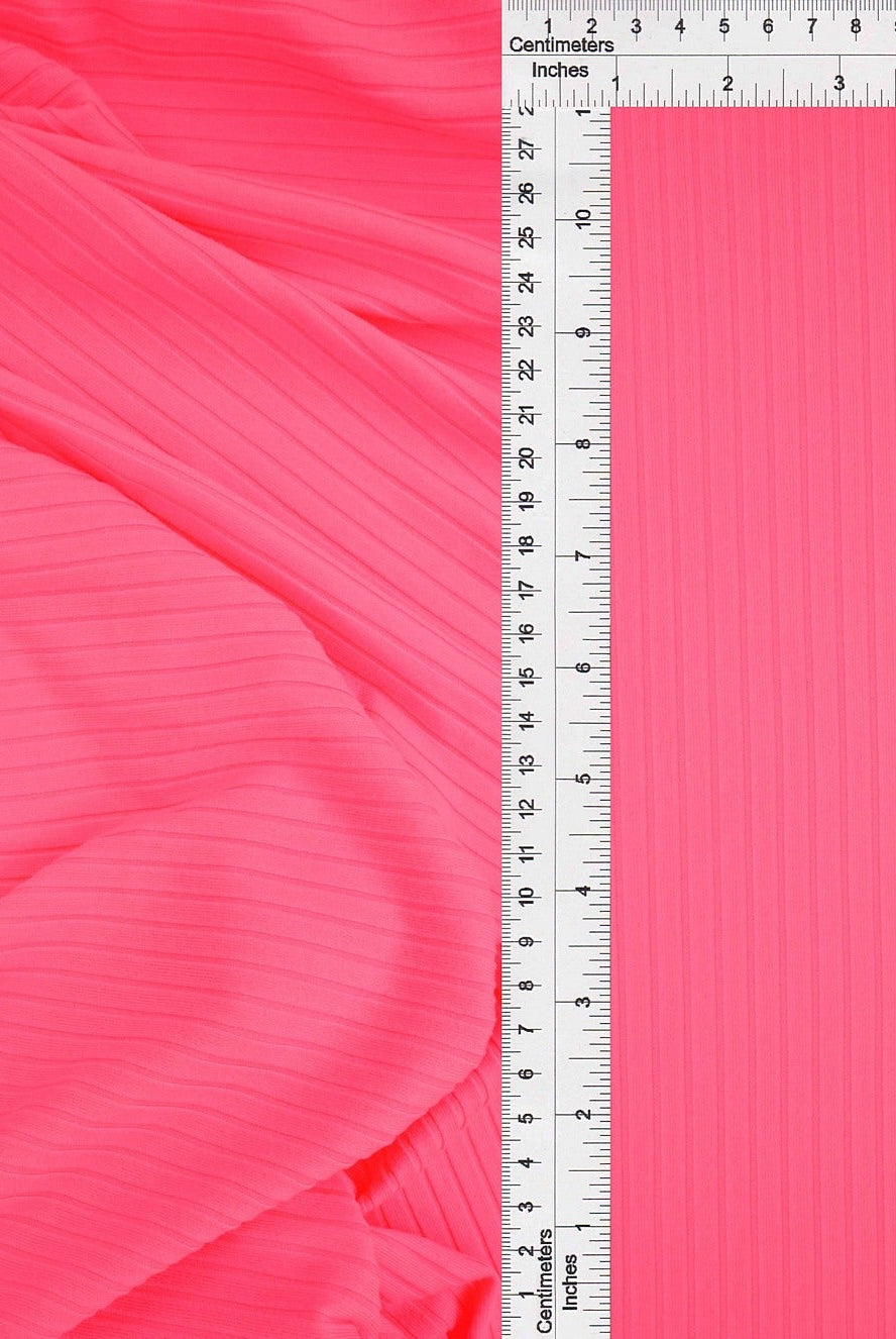 Rib Solid Stretch Knit Fabric - KNT4135