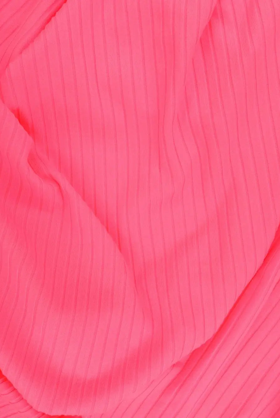 KNT4135 NEON PINK ACTIVEWEAR BIKER SHORTS BODYSUIT BOTTOMS CAMI DRESS KNIT LOUNGEWEAR NEON NO-PRINT PANTS PINK POLYESTER RIB 8X3 SOLID SPANDEX STRETCH SUBLIMATION T-SHIRT TOPS TUNICS YUMMY