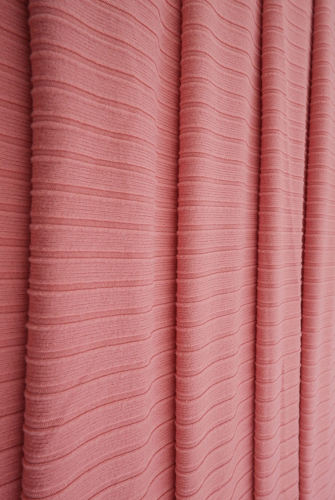 Rib Solid Stretch Knit Fabric - KNT4135