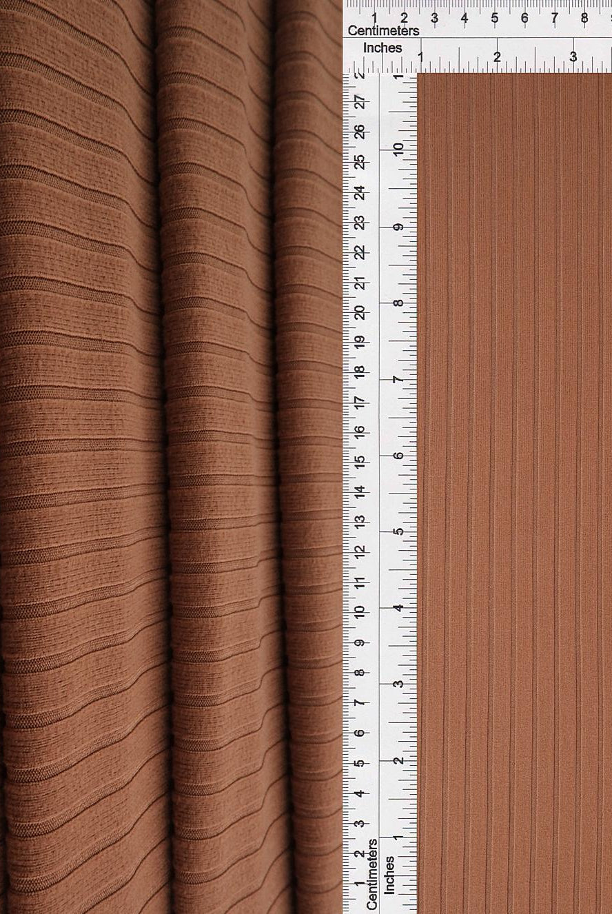 Rib Solid Stretch Knit Fabric - KNT4135