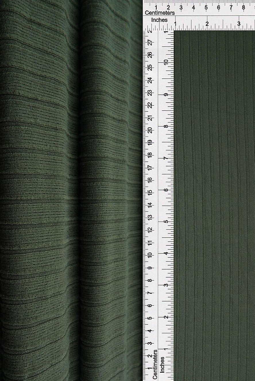 Rib Solid Stretch Knit Fabric - KNT4135