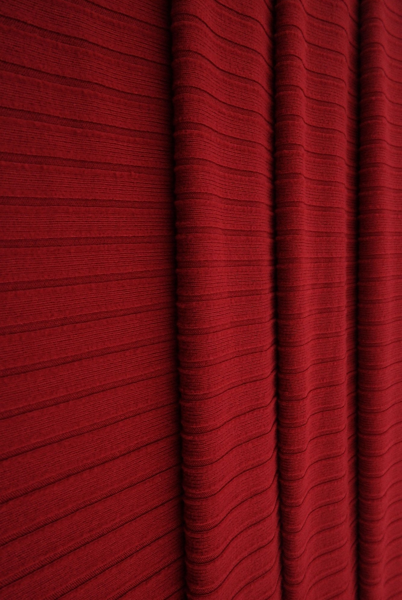 Rib Solid Stretch Knit Fabric - KNT4135