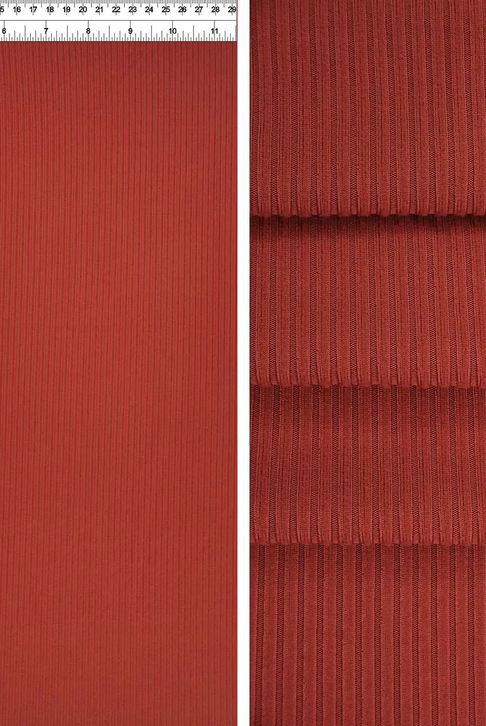 KNT4151 TERRACOTTA BODYSUIT BOTTOMS CAMI DRESS KNIT NO-PRINT POLYESTER RIB 4X2 RUST SKIRTS SOLID-B SPANDEX STRETCH TOPS YUMMY