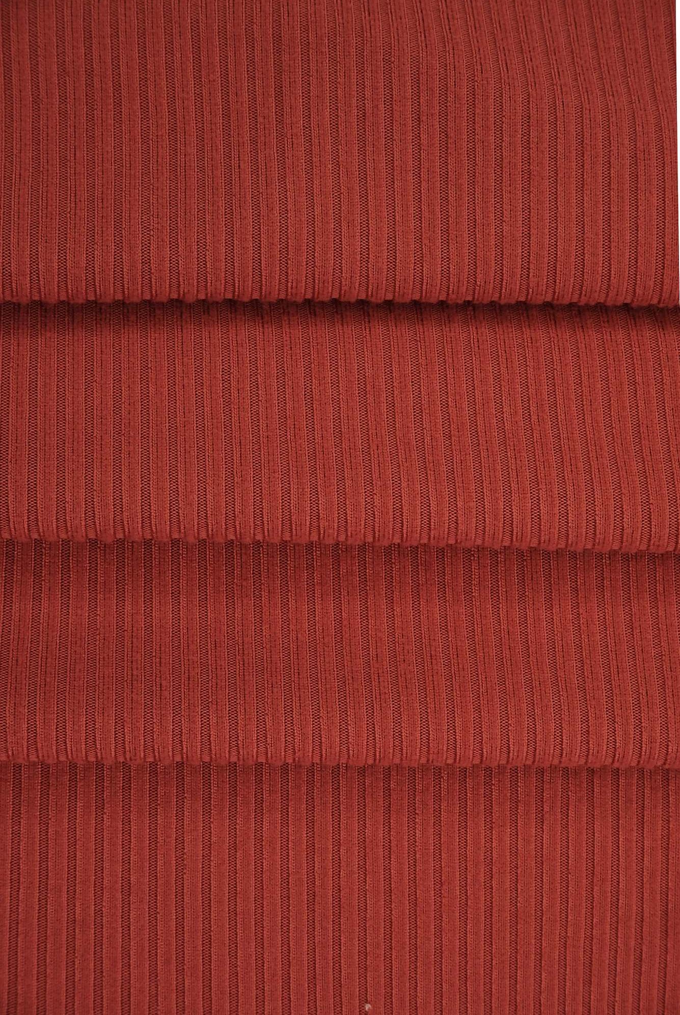 Rib Solid Stretch Knit Fabric - KNT4151