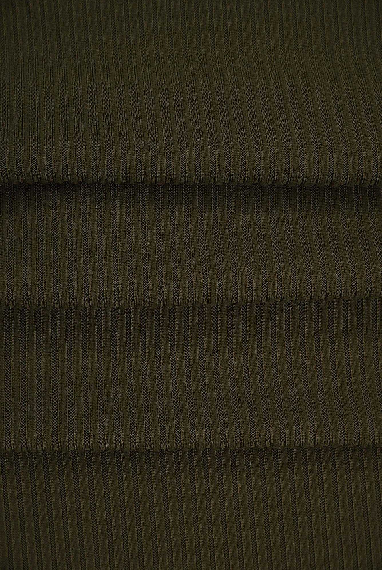 KNT4151 OLIVE BODYSUIT BOTTOMS CAMI DRESS GREEN KNIT NO-PRINT POLYESTER RIB 4X2 SOLID-B SPANDEX STRETCH TOPS YUMMY