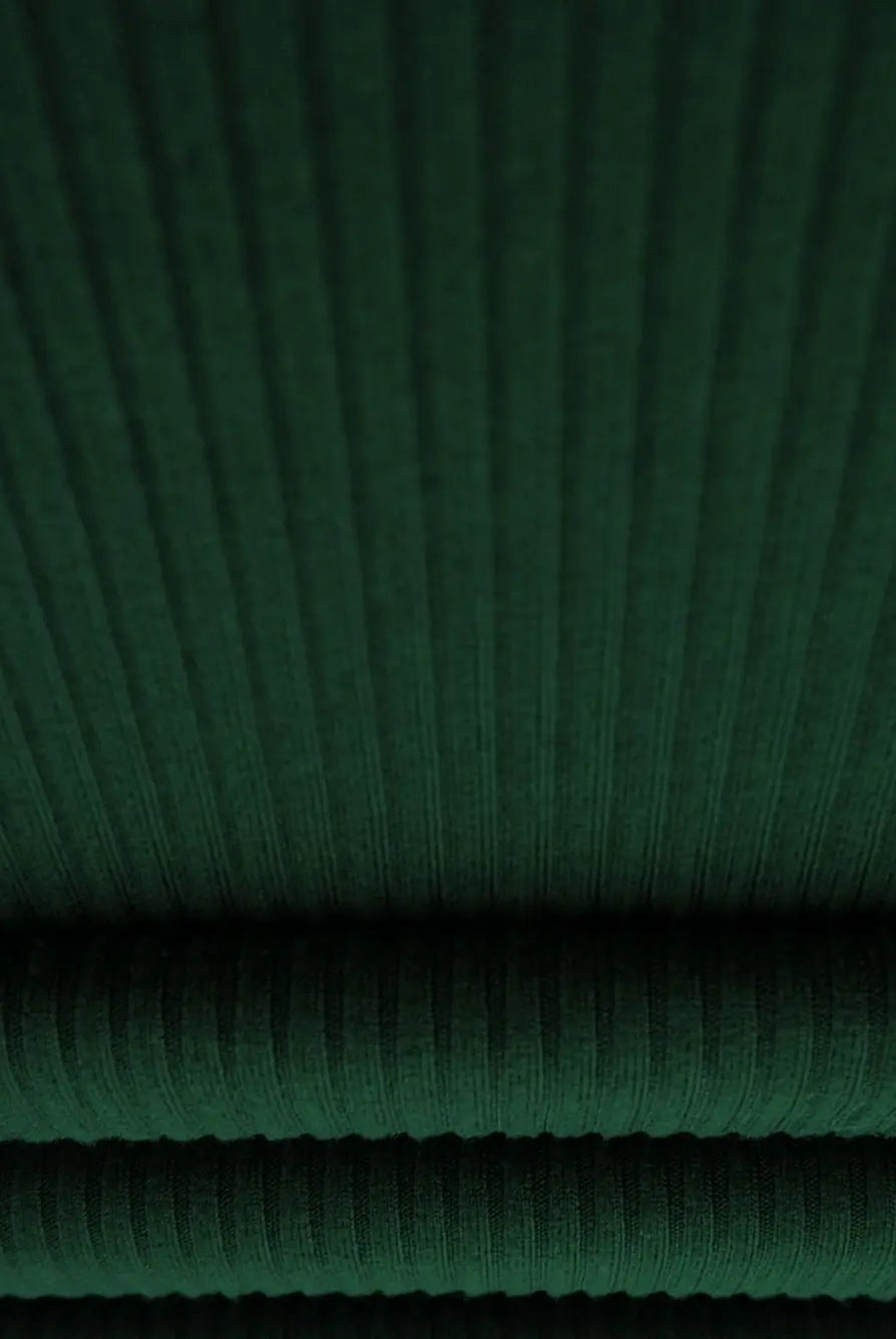 KNT4151 HUNTER GREEN KNIT POLYESTER RIB 4X2 SOLID-B SPANDEX STRETCH YUMMY