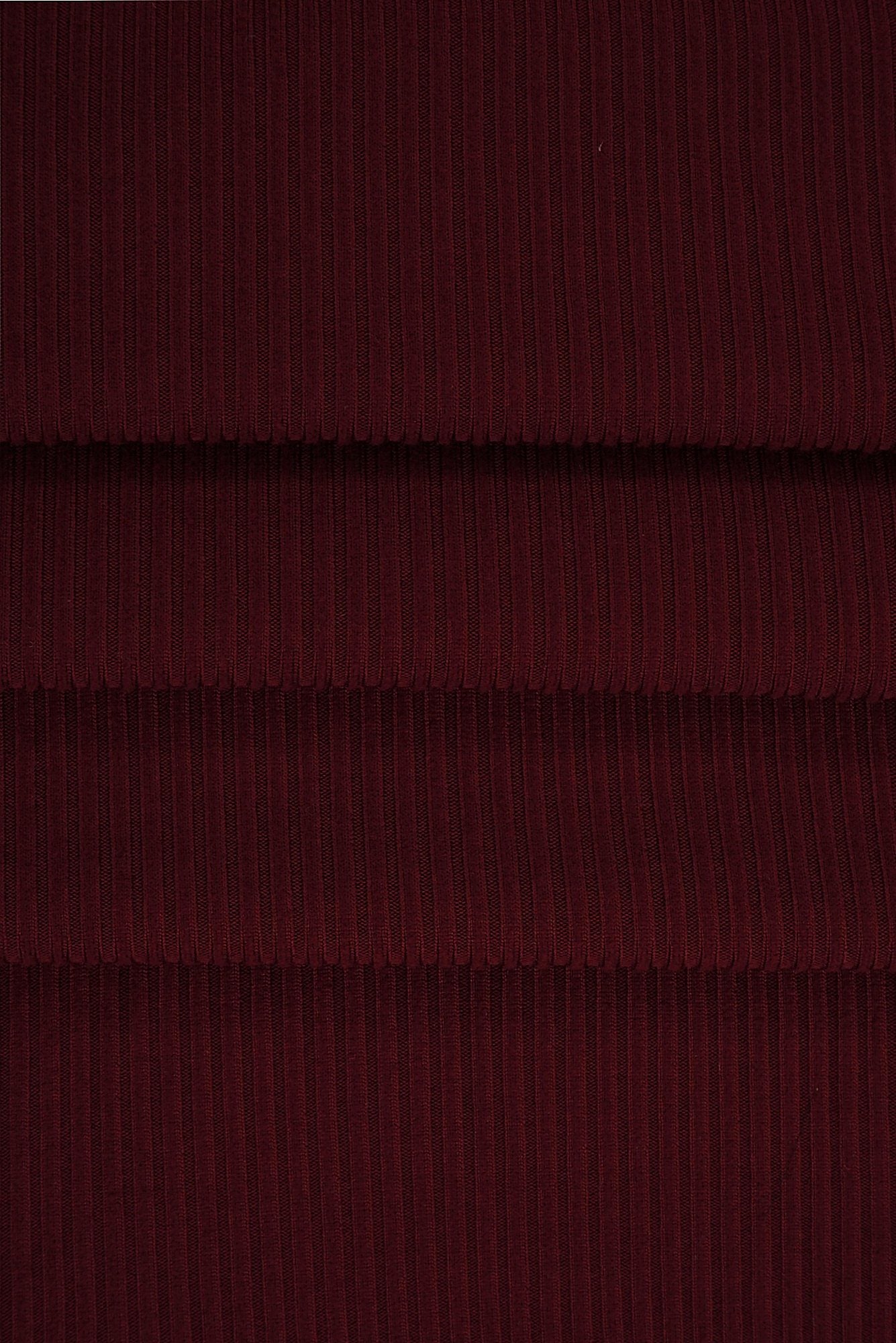 KNT4151 BURGUNDY KNIT POLYESTER RED RIB 4X2 SOLID-B SPANDEX STRETCH YUMMY