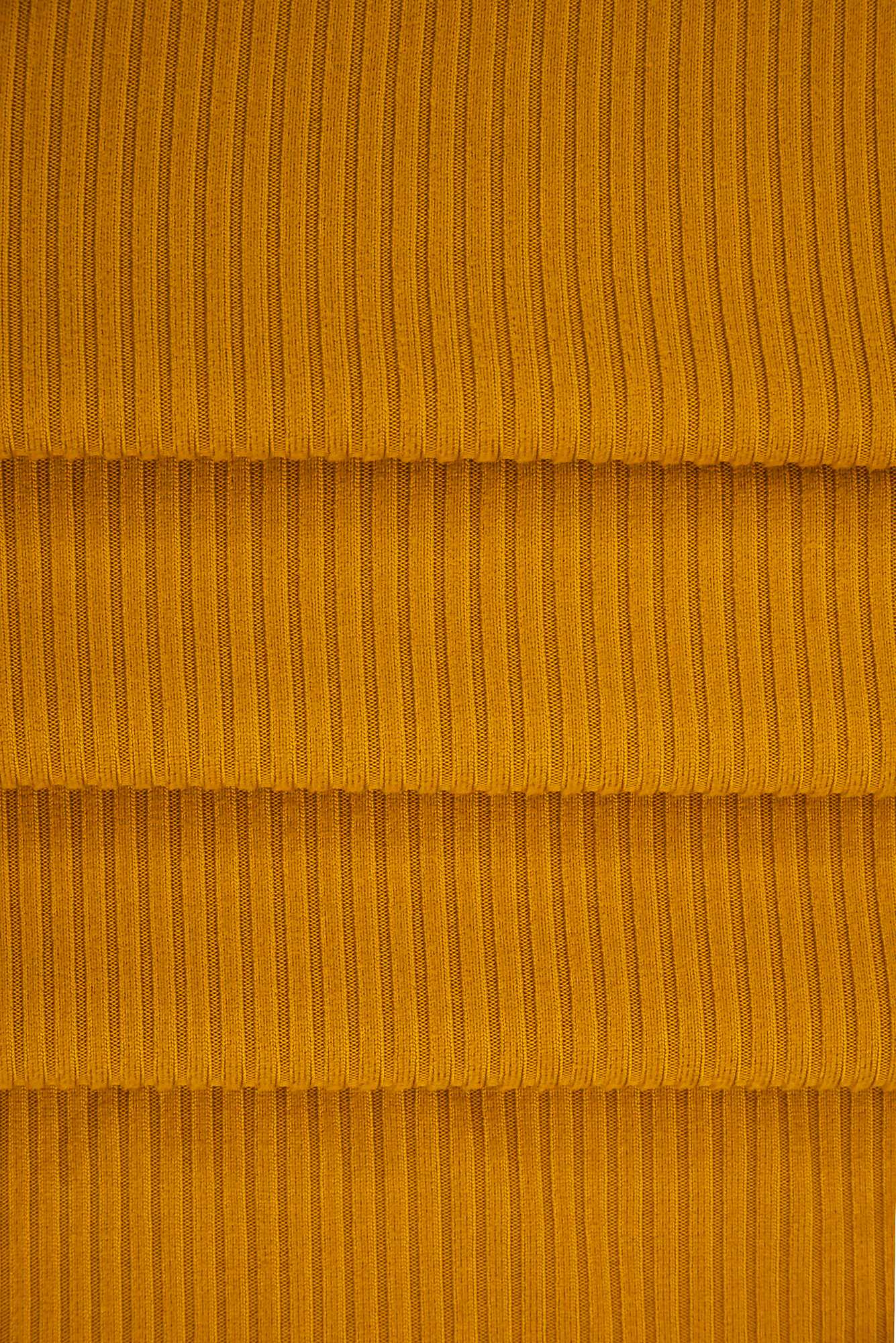 KNT4151 MUSTARD BLOUSE BODYSUIT BOTTOMS CAMI DRESS KNIT NO-PRINT POLYESTER RIB 4X2 SOLID-B SPANDEX STRETCH TOPS YUMMY