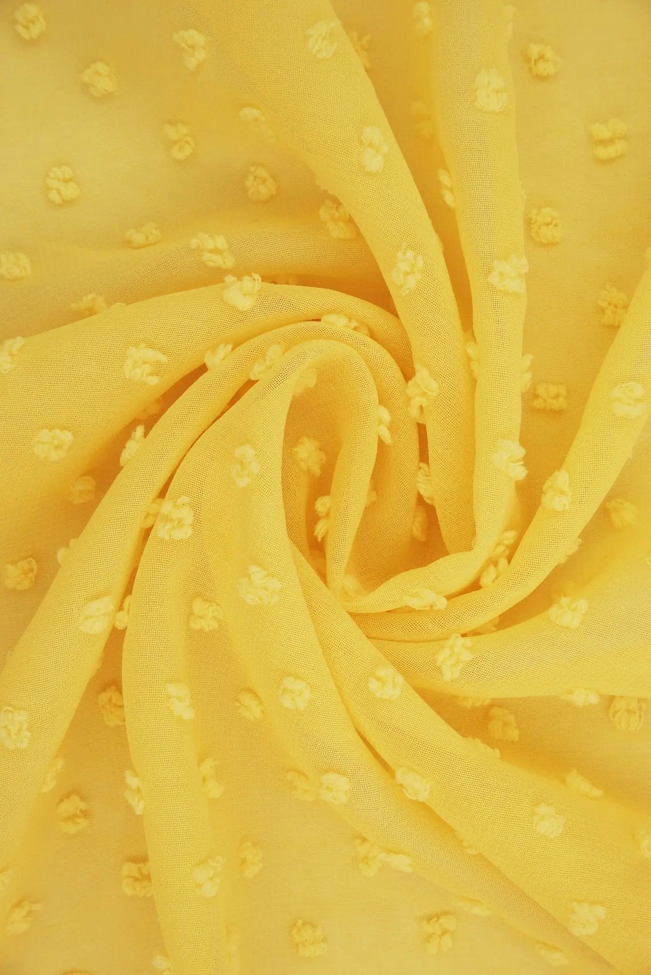 HIMLT-3132 YELLOW BLOUSE CHIFFON DOT DRESS HI-MULTI NON STRETCH POLYESTER SKIRTS SOLID SWISS TOPS WOVEN YELLOW