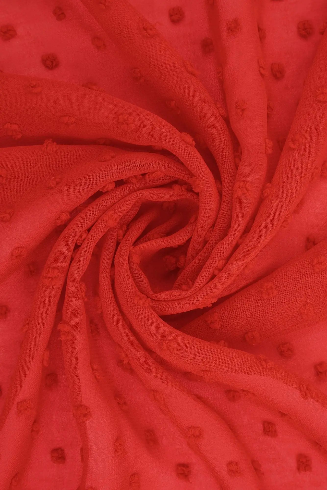 HIMLT-3132 TOMATO RED BLOUSE CHIFFON DOT DRESS HI-MULTI NON STRETCH POLYESTER RED SKIRTS SOLID SWISS TOPS WOVEN