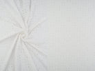 KNT4187 OFF WHITE DTY EYELET JACQUARD KNIT NO-PRINT POLYESTER SOLID SPANDEX STRETCH