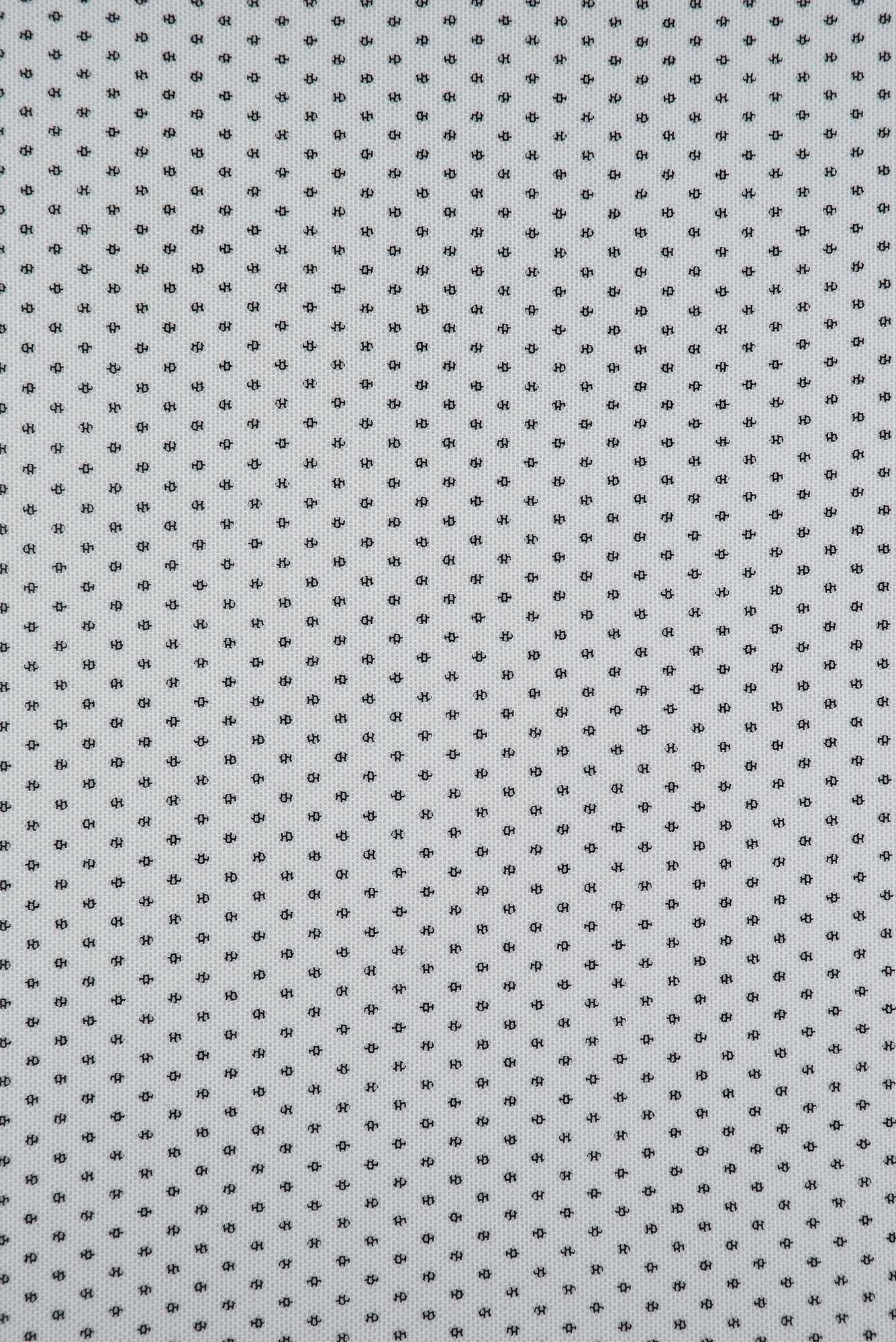 MESH-SE80852 WHITE/BLACK BLACK BLOUSE BLUE BODYSUIT CAMI DOT FLOCKING LOUNGEWEAR MESH POLYESTER PRINT SPANDEX STRETCH TOPS TUNICS WHITE