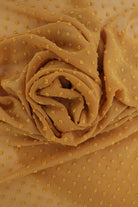 HIMLT-3132 MUSTARD BLOUSE CHIFFON DOT DRESS HI-MULTI MUSTARD NON STRETCH POLYESTER SKIRTS SOLID SWISS TOPS WOVEN YELLOW