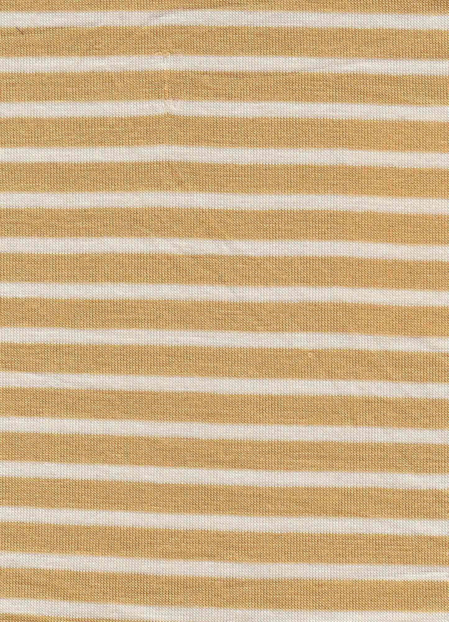 KNT4317 MUSTARD/IVORY BOTTOMS CAMI DRESS JERSEY KNIT OUTERWEAR PANTS RAYON SKIRTS SOLID-B SPANDEX STRETCH STRIPE TOPS TUNICS VERTICAL YARN DYED
