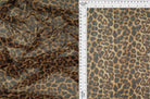 MESH-SE20351 BROWN ANIMAL BLACK BROWN LEOPARD MESH POLYESTER PRINT SPANDEX