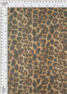 MESH-SE20351 BROWN ANIMAL BLACK BROWN LEOPARD MESH POLYESTER PRINT SPANDEX
