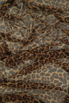 MESH-SE20351 BROWN ANIMAL BLACK BROWN LEOPARD MESH POLYESTER PRINT SPANDEX