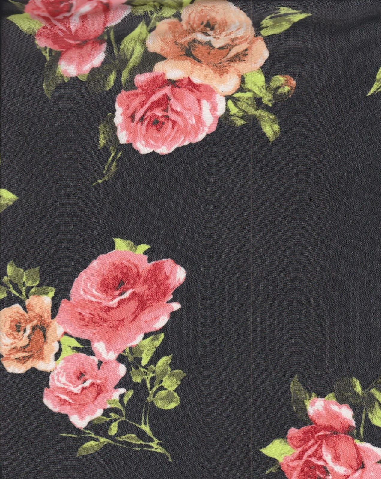 HIMLT-Q90509 BLACK BLACK BLOUSE BODYSUIT BOTTOMS CAMI DRESS FLORAL FLOWER GREEN HI-MULTI NON STRETCH PANTS POLYESTER PRINT RED SKIRTS SWISS DOT TOPS WOVEN