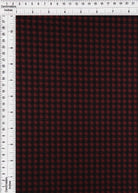 KNT4235 BURGUNDY/BLACK BLACK BOTTOMS DOUBLE KNIT DRESS OUTERWEAR PANTS PLAID POLYESTER RAYON SKIRTS SPANDEX STRETCH TOPS YARN DYED