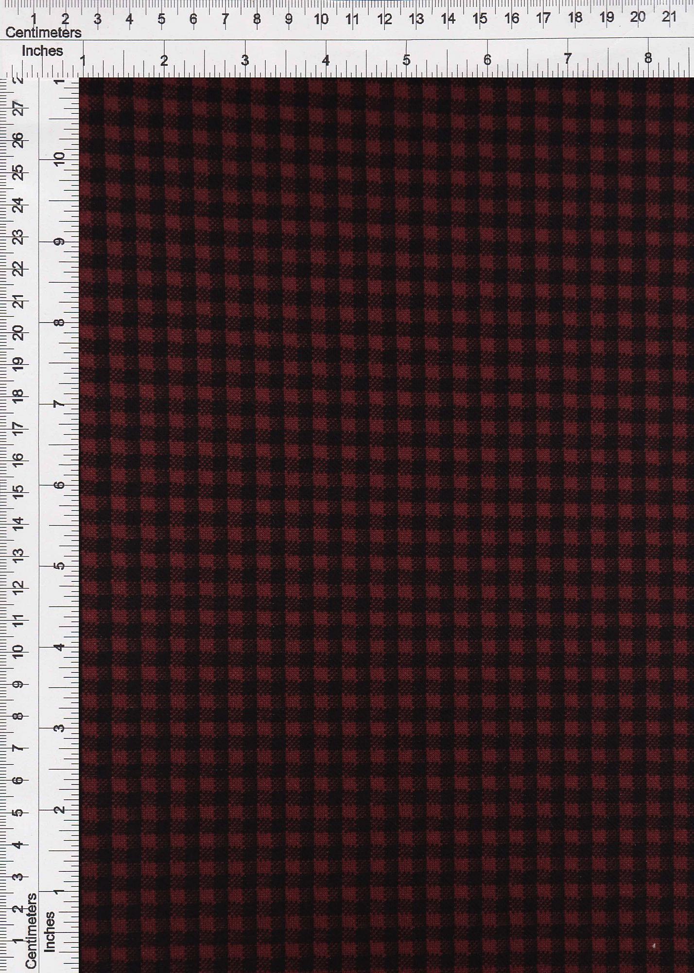 KNT4235 BURGUNDY/BLACK BLACK BOTTOMS DOUBLE KNIT DRESS OUTERWEAR PANTS PLAID POLYESTER RAYON SKIRTS SPANDEX STRETCH TOPS YARN DYED