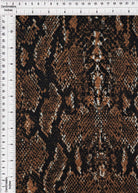 KNT2100-MS19115 BROWN BIKER SHORTS BLOUSE BODYSUIT BROWN CAMI DRESS DTY BRUSHED KNIT LOUNGEWEAR PANTS POLYESTER PRINT SKIRTS SNAKE SPANDEX STRETCH T-SHIRT TOPS TUNICS