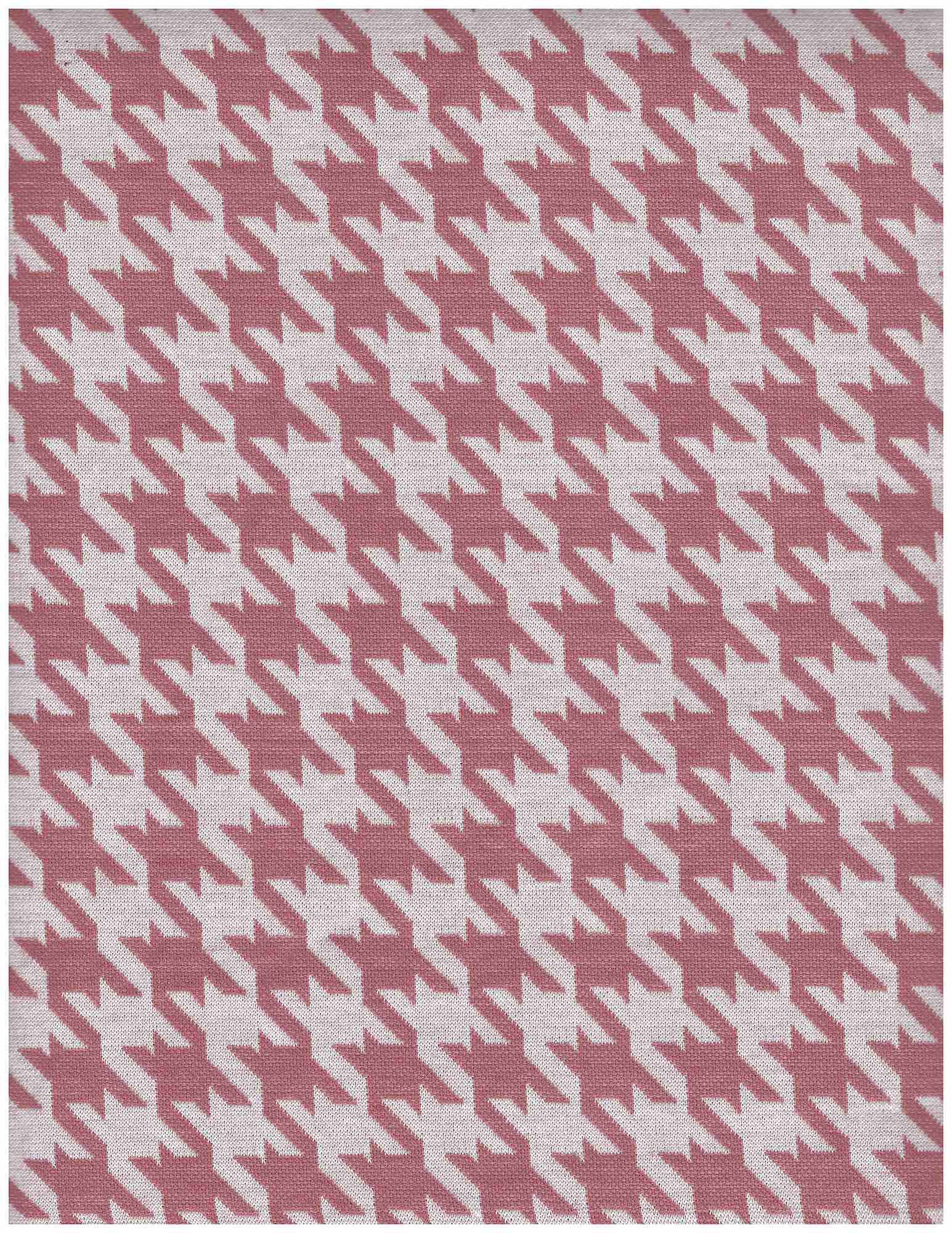 KNT4142 WHITE/ROSE DUSTY BODYSUIT DRESS HERRINGBONE HOUNDSTOOTH JACQUARD KNIT PANTS POLYESTER SKIRTS SOLID-B SPANDEX STRETCH TUNICS YARN DYED