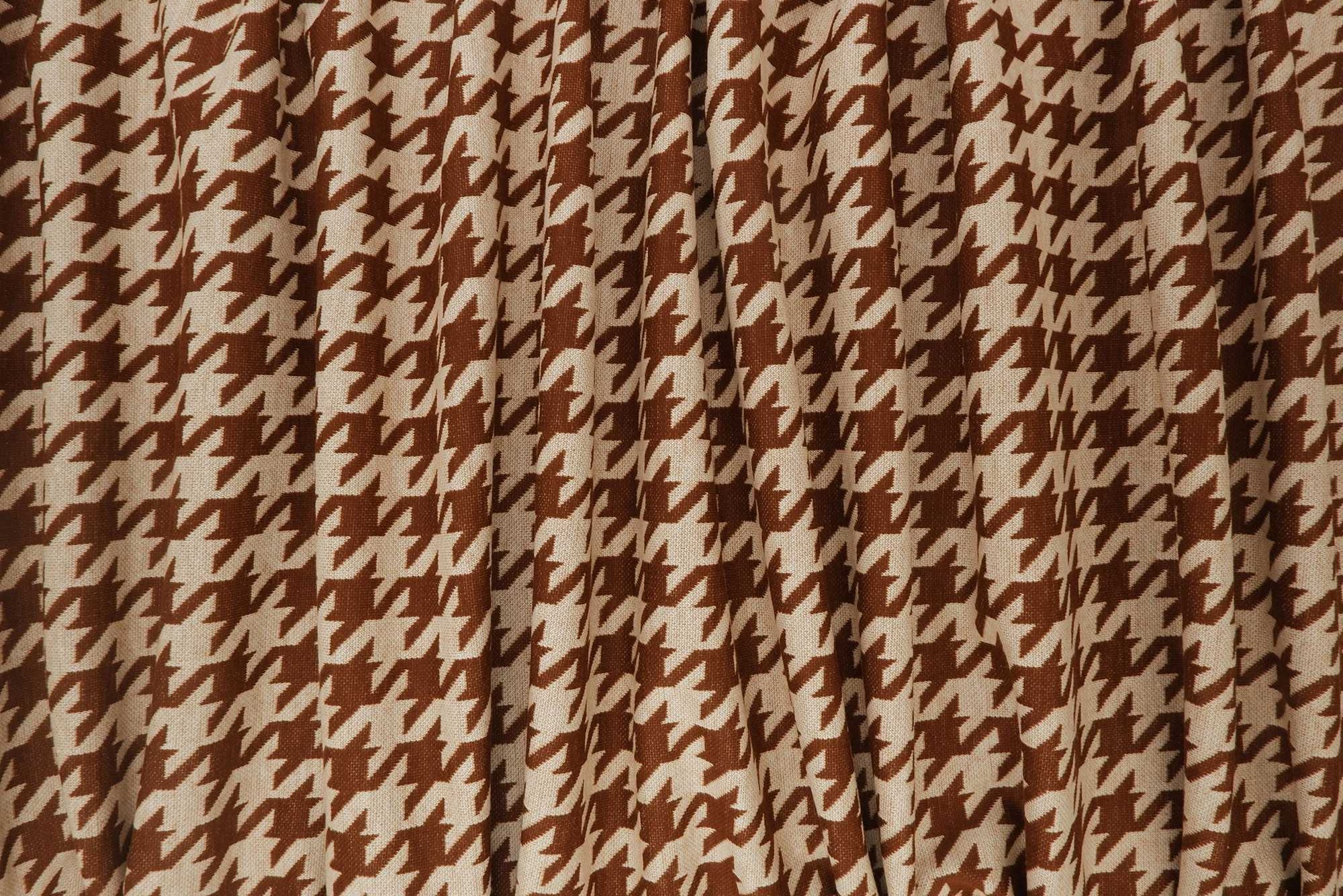 KNT4142 WHITE/COCO BROWN BODYSUIT DRESS HERRINGBONE HOUNDSTOOTH JACQUARD KNIT PANTS POLYESTER SKIRTS SOLID-B SPANDEX STRETCH TUNICS YARN DYED