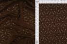 KNT4186 BROWN COCO BODYSUIT BOTTOMS CAMI DRESS DTY EYELET JACQUARD KNIT NO-PRINT POLYESTER SKIRTS SOLID SPANDEX STRETCH T-SHIRT TOPS TUNICS